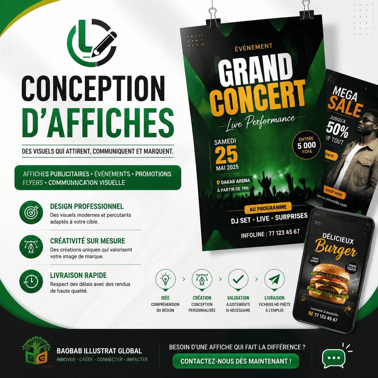Affiches publicitaires impactantes